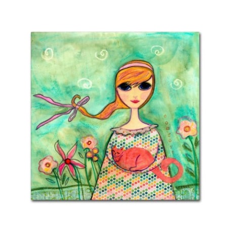 Wyanne 'Big Eyed Girl Comfort' Canvas Art,24x24